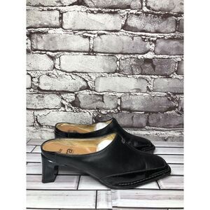 Ara Relax Flex Echt Leder Black Leather Heel Mules Women’s Sz 7M US/5UK/38EU